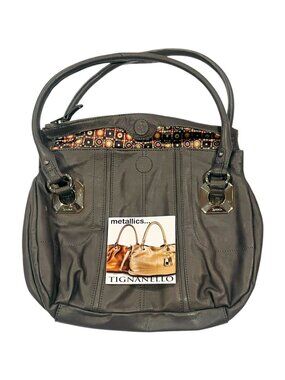TIGNANELLO Genuine Leather Gray / Grey Women's Purse - NEW